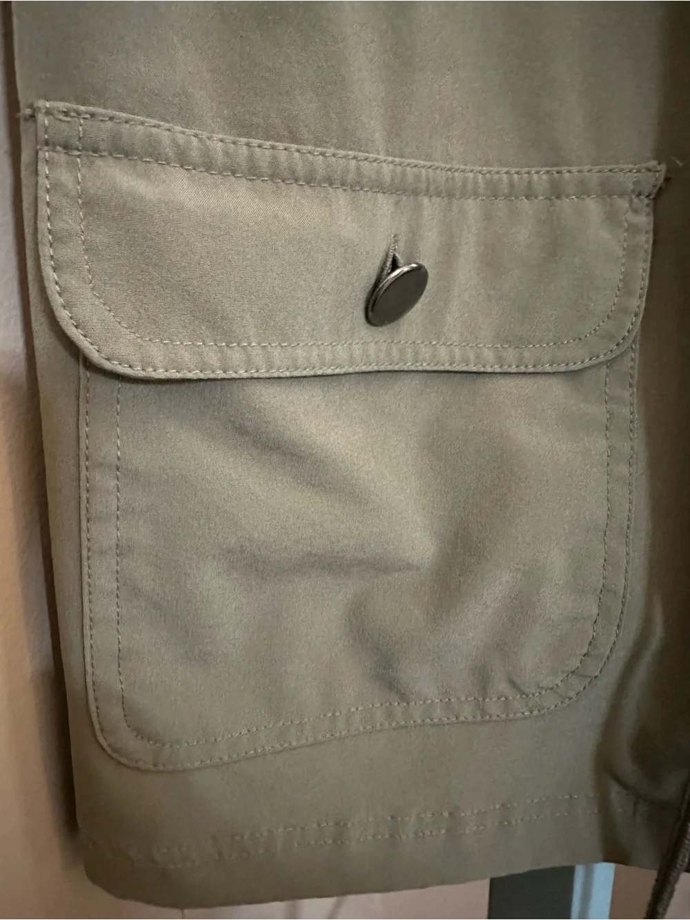 On the Go Riders by Lee Olive Utility Vest w/ Drawstring Waist Women Size Medium